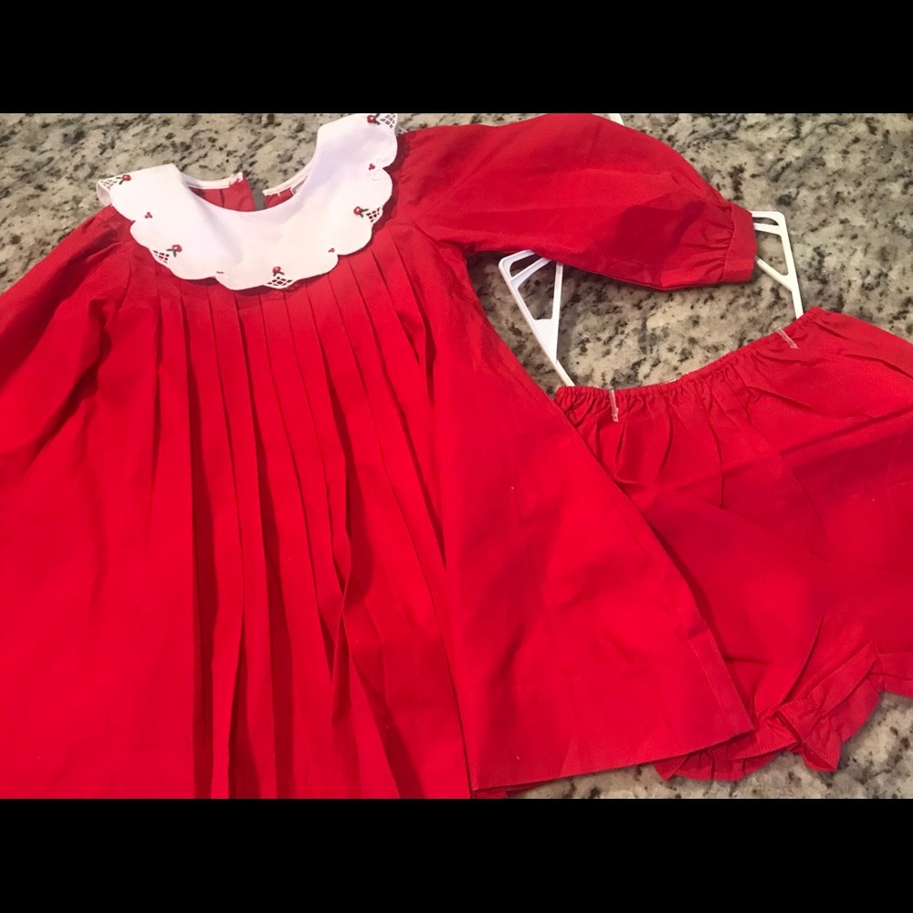 Petit Ami pleat dress and bloomers